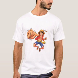 Luffy Character - Unisex T Shirt (White W Design) Tシャツ
