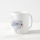 Lufkinテキサス州TXのワイシャツ コーヒーマグカップ (正面右)