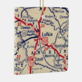 Lufkin TXヴィンテージマップ セラミックオーナメント (右)