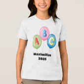 Luftballons ABC bunt - Schulkind 2026 | トライブレンドTシャツ (正面)