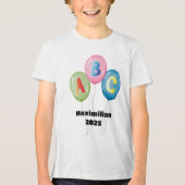 Luftballons ABC bunt - Schulkind 2026 | トライブレンドTシャツ (正面)