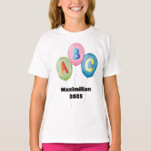Luftballons ABC bunt - Schulkind 2026 | Tシャツ (正面)