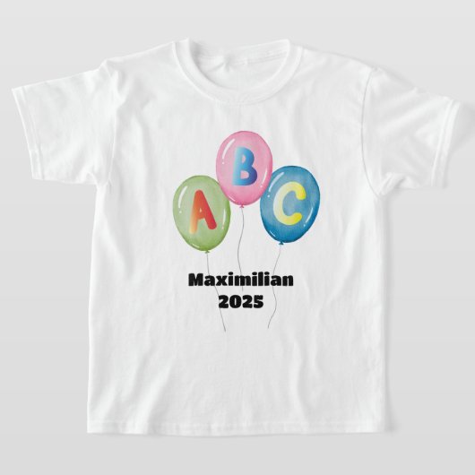 Luftballons ABC bunt - Schulkind 2026 | Tシャツ (レイダウン)
