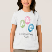 Luftballons ABC - Schulkind 2026 | トライブレンドTシャツ (正面)