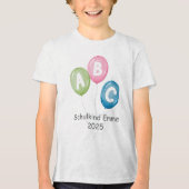 Luftballons ABC - Schulkind 2026 | トライブレンドTシャツ (正面)