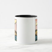 Luftshif Zeppelin Airship over Town Poster マグカップ (中央)