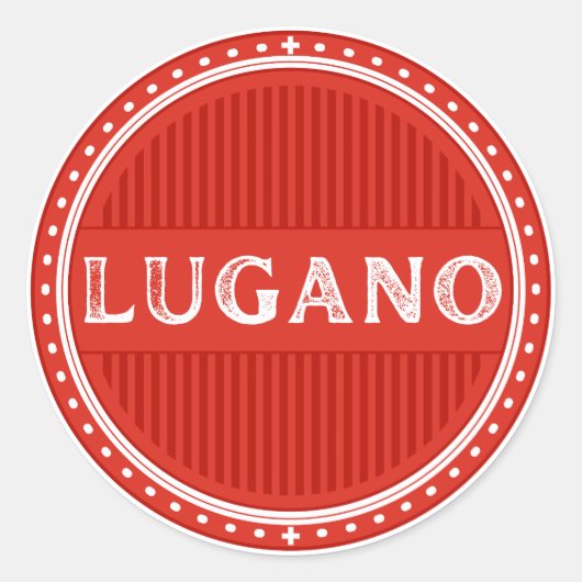 Lugano City Pride Emblem – Swiss Identity ラウンドシール (正面)