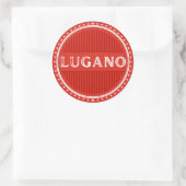 Lugano City Pride Emblem – Swiss Identity ラウンドシール (バッグ)