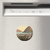 Lugano, general view, Tesin,スイスヴィンテージ マグネット (インサイチュ (食洗機))