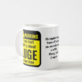 Luge Funny Personalized Warning コーヒーマグカップ (正面左)