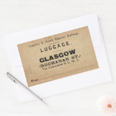 Luggage Glasgow 長方形シール (封筒)