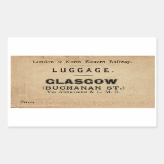 Luggage Glasgow 長方形シール