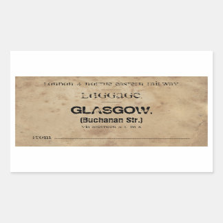 Luggage Glasgow (To customize) 長方形シール