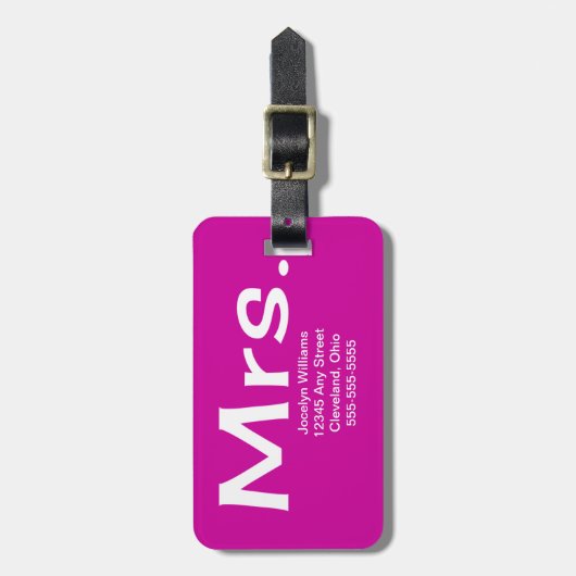 Luggage Tag夫人 ラゲッジタグ (正面縦)