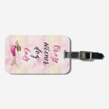 Luggage Tag熱狂するなウインナー犬の女性