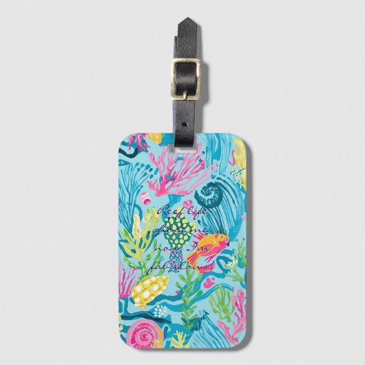 Luggage tag in stylish graphic ラゲッジタグ (正面縦)