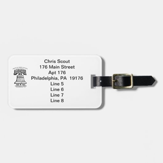 Luggage Tag - Style A (Personalized) ラゲッジタグ (正面横)