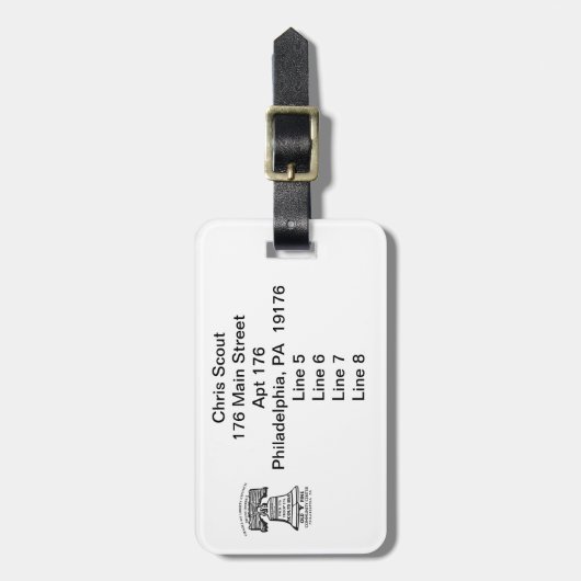 Luggage Tag - Style A (Personalized) ラゲッジタグ (正面縦)