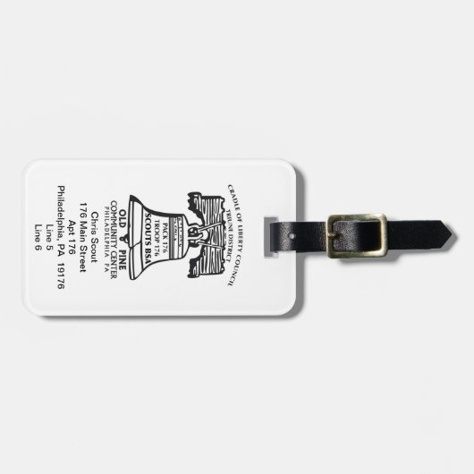 Luggage Tag - Style B (Personalized) ラゲッジタグ (正面横)