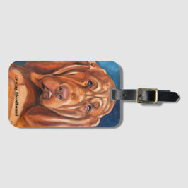 Luggage tag with bloodhound ラゲッジタグ