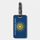 Luggage Tag with Flag of Macedonia, Greece ラゲッジタグ (裏面縦)