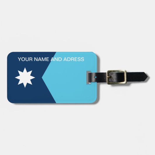 Luggage Tag with Flag of Minnesota, USA ラゲッジタグ (正面横)