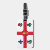 Luggage Tag with Flag of Montreal, Canada ラゲッジタグ (正面縦)