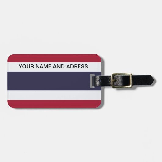 Luggage Tag with Flag of Thailand ラゲッジタグ (正面横)