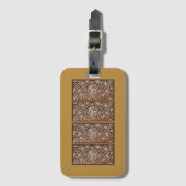 Luggage Tag with Unique Gold Design ラゲッジタグ (正面縦)