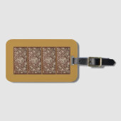 Luggage Tag with Unique Gold Design ラゲッジタグ (正面横)
