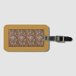Luggage Tag with Unique Gold Design ラゲッジタグ