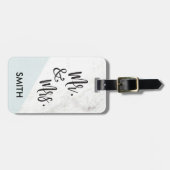 Luggage Tagsモダンな大理石の氏および夫人 ラゲッジタグ (正面横)