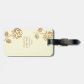 Luggage Tags 2匹の金ゴールドのバラのパーソナライズな夫人 ラゲッジタグ (裏面横)