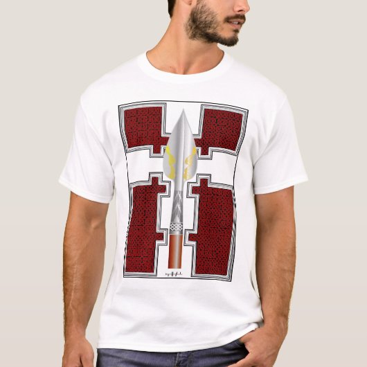 Lúgh -ワイシャツの胸のデザインのやり tシャツ (正面)