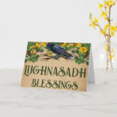 Lughnasadh 異教の Greeting Card カード (黄色い花)