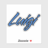 Luigi Name blue Aufkleber Sticker Stickerset シール (シート)