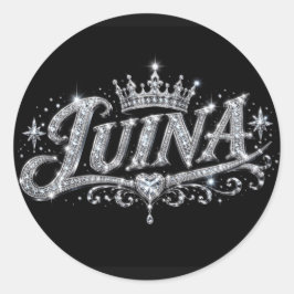 LUINA ラグジュアリーダイヤモンドクラウン オーダーメイド 名前 ギフト ラウンドシール