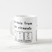 Luisの周期表の名前のマグ コーヒーマグカップ (正面左)