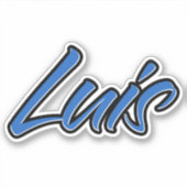 Luis Name blue Aufkleber Sticker Stickerset シール (正面)