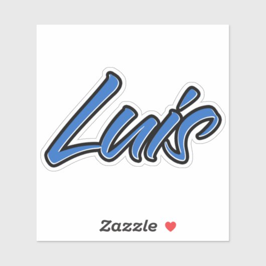Luis Name blue Aufkleber Sticker Stickerset シール (シート)