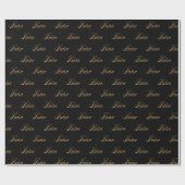 Luisa gold Design Lettering Geschenkpapier ラッピングペーパー (フラット)