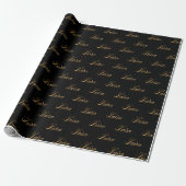 Luisa gold Design Lettering Geschenkpapier ラッピングペーパー (アンロールド)