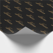 Luisa gold Design Lettering Geschenkpapier ラッピングペーパー (角)