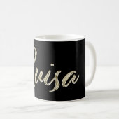Luisa white gold Handwriting Tasse Kaffeetasse コーヒーマグカップ (正面右)