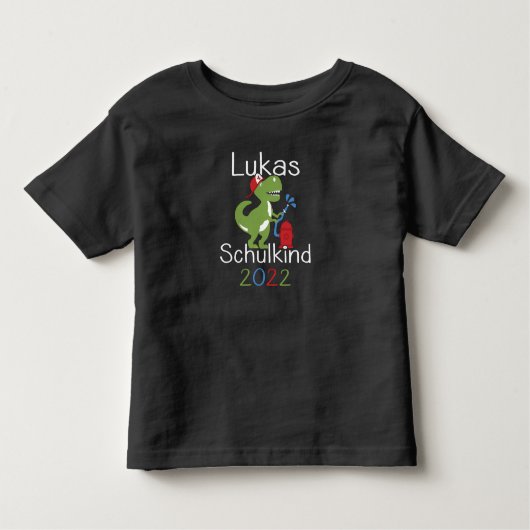 Lukas 2022 Tレックス入学小学2022 トドラーTシャツ (正面)