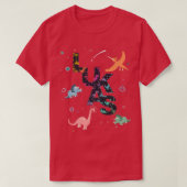 Lukas  Cool Boys Name with cute Space Astronaut Di Tシャツ (デザイン正面)