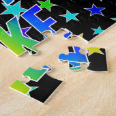 「LUKE」名、おもしろい「ハッピーバースデー」 ジグソーパズル (側面)