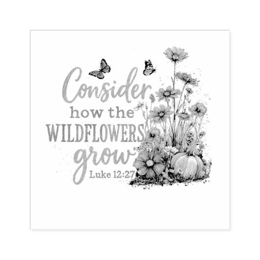 Luke 12:27 ラバースタンプ (インプリント)