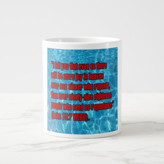 Luke 15:7 WEBU Mug ジャンボコーヒーマグカップ (正面)