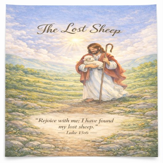 Luke 15 Parable Lost Sheep シール (正面)